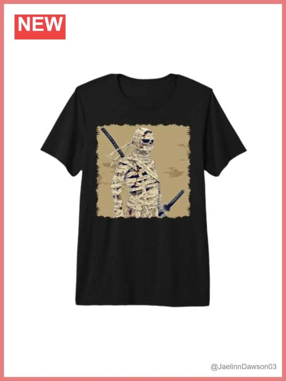 Spooky Japanese Samurai Ukiyo-e Tri-Blend T-Shirt Halloween